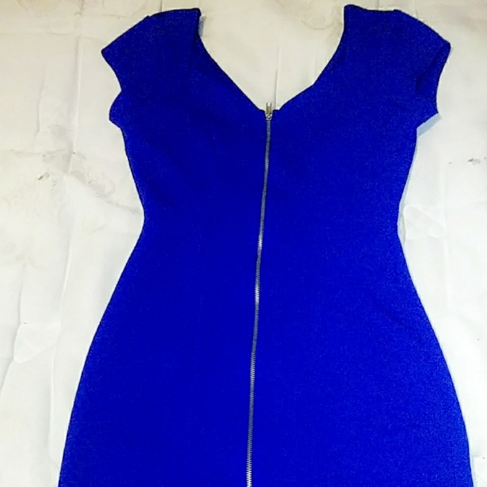 Blue bandage dress